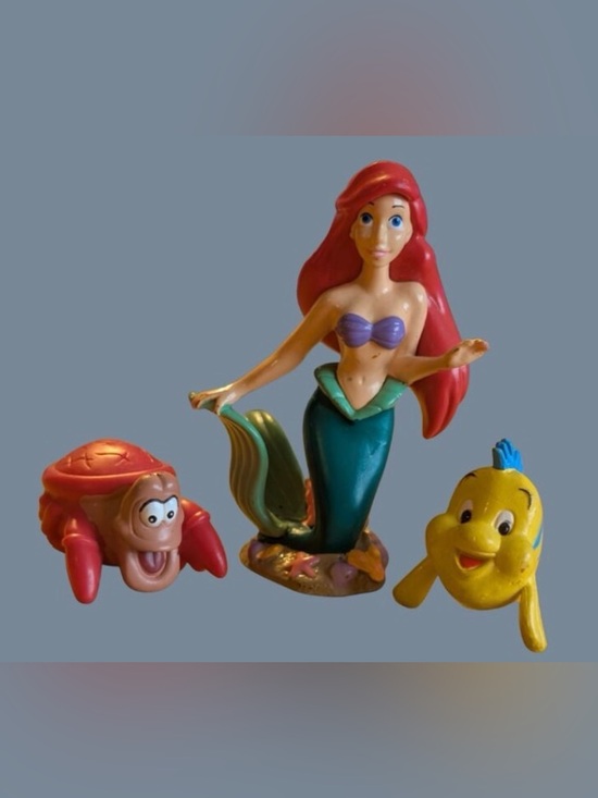 Disney Other - DISNEY - LITTLE MERMAID - ARIEL, FLOUNDER AND SEBASTIEN VINTAGE PVC FIGURES